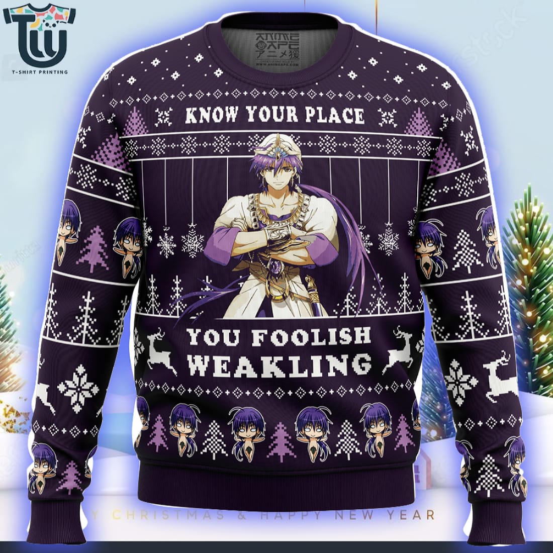 Know Your Place You Foolish Weakling Magi The Labyrinth Of Magic Ugly Christmas Sweater Know Your Place You Foolish Weakling Magi The Labyrinth Of Magic Ugly Christmas Sweater