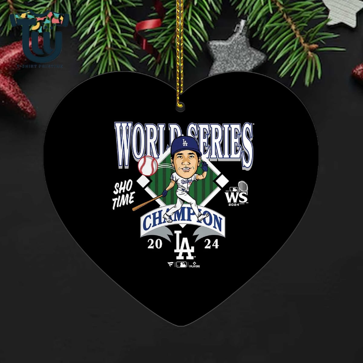 Shohei Ohtani Los Angeles Dodgers 2024 World Series Champions Sho-time Ornament Shohei Ohtani Los Angeles Dodgers 2024 World Series Champions Sho-time Ornament