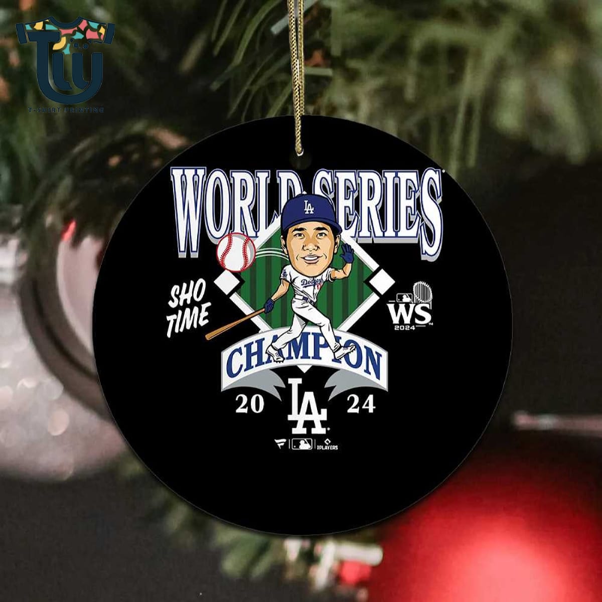 Shohei Ohtani Los Angeles Dodgers 2024 World Series Champions Sho-time Ornament Shohei Ohtani Los Angeles Dodgers 2024 World Series Champions Sho-time Ornament