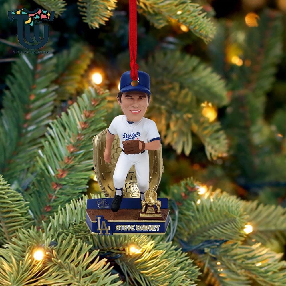 Steve Garvey Los Angeles Dodgers 1974 Gold Glove Bobblehead Ornament Steve Garvey Los Angeles Dodgers 1974 Gold Glove Bobblehead Ornament