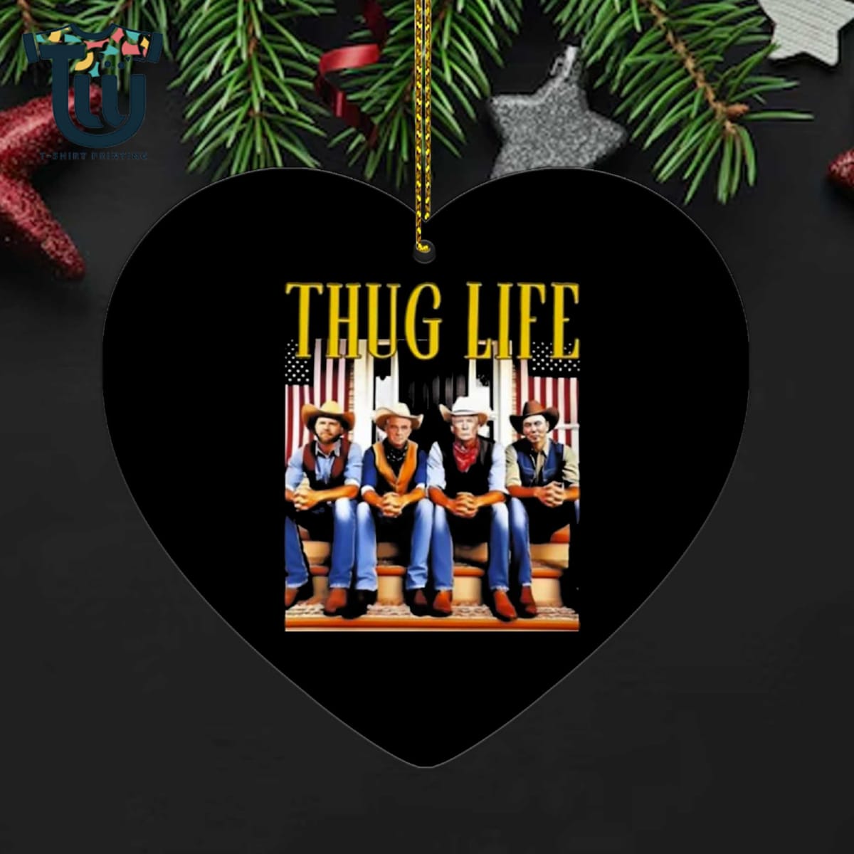 Thug Life Trump Elon Musk Ornament Thug Life Trump Elon Musk Ornament