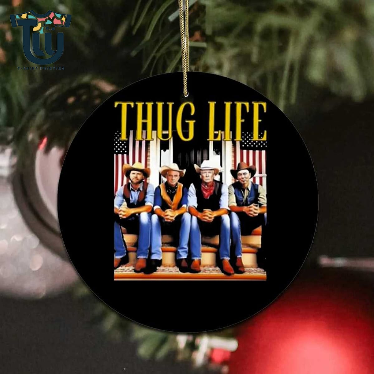 Thug Life Trump Elon Musk Ornament Thug Life Trump Elon Musk Ornament