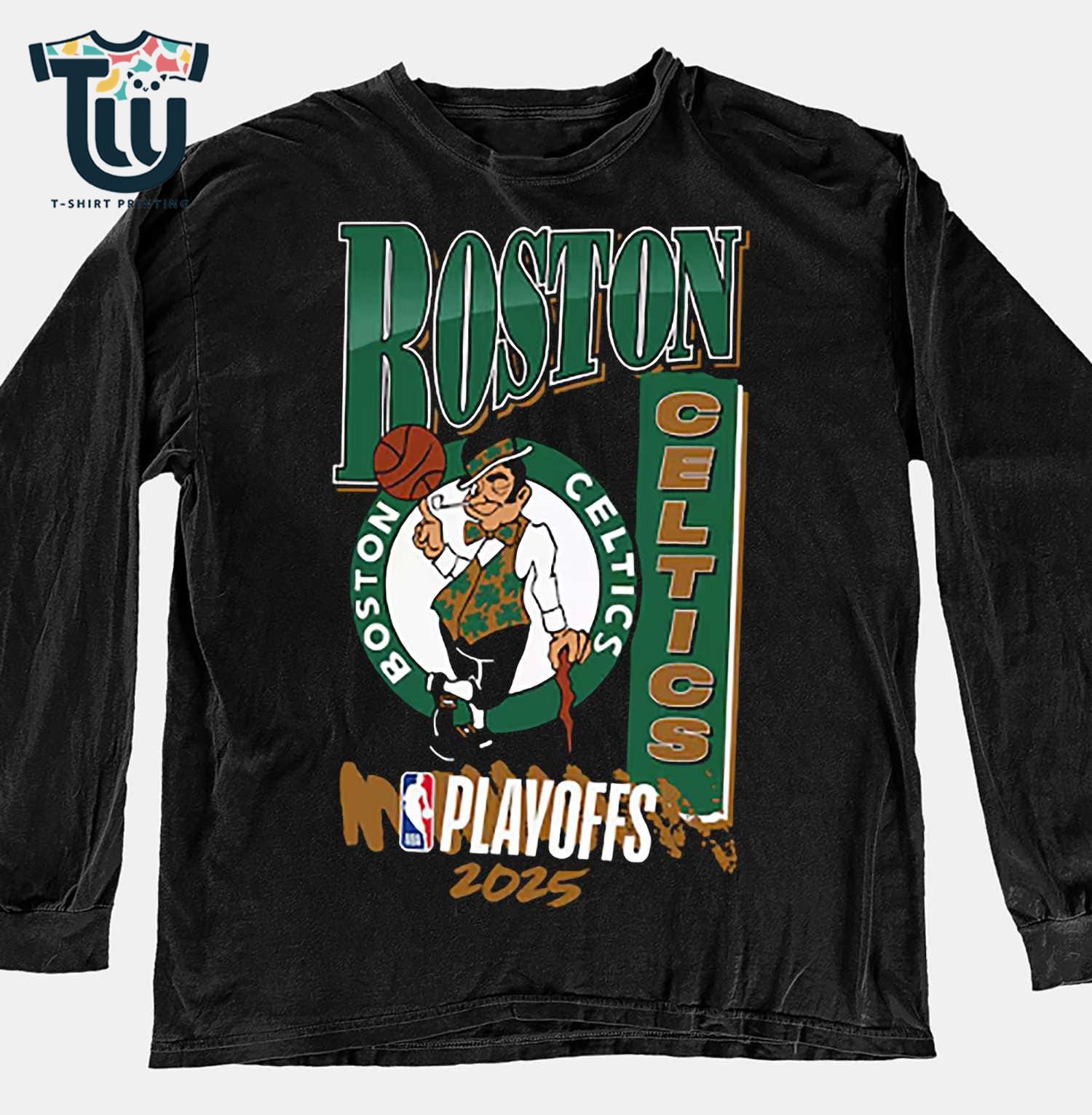 Boston Celtics Youth 2025 Nba Playoffs Hype T-shirt