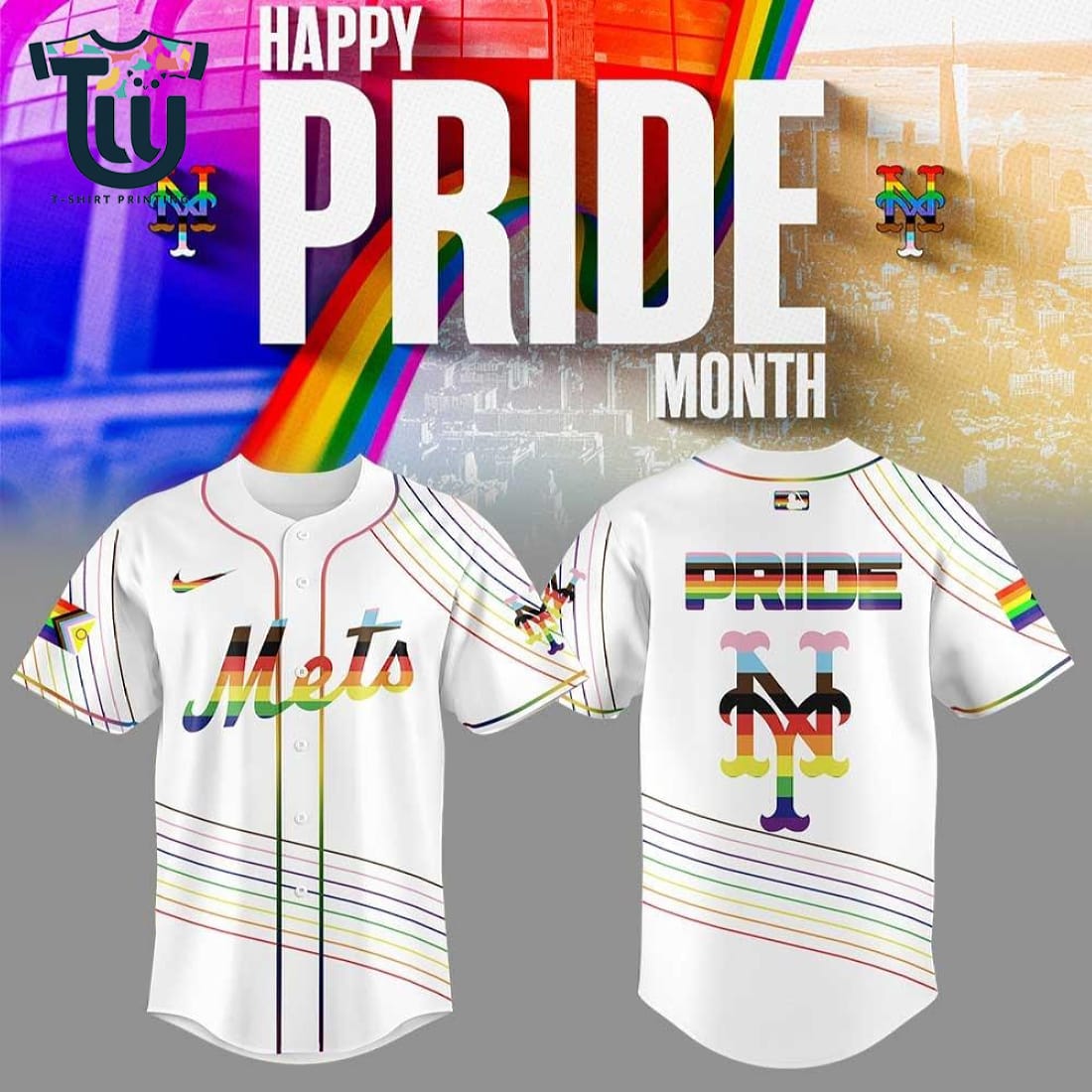 Limited Edition New York Mets Happy Pride Month Jersey Limited Edition New York Mets Happy Pride Month Jersey