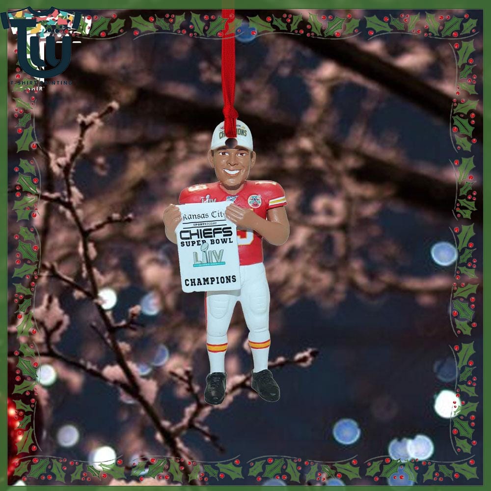 Patrick Mahomes Kansas City Chiefs Super Bowl Liv Champions Christmas Ornament Patrick Mahomes Kansas City Chiefs Super Bowl Liv Champions Christmas Ornament