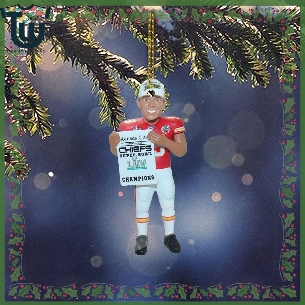 Patrick Mahomes Kansas City Chiefs Super Bowl Liv Champions Christmas Ornament Patrick Mahomes Kansas City Chiefs Super Bowl Liv Champions Christmas Ornament