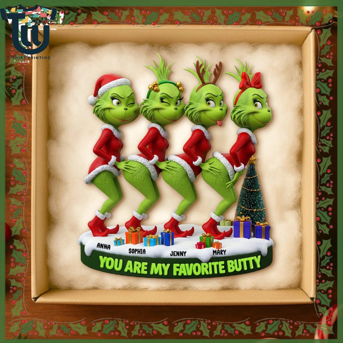 Personalized Best Friends Grinch Sisters Christmas Ornament Personalized Best Friends Grinch Sisters Christmas Ornament