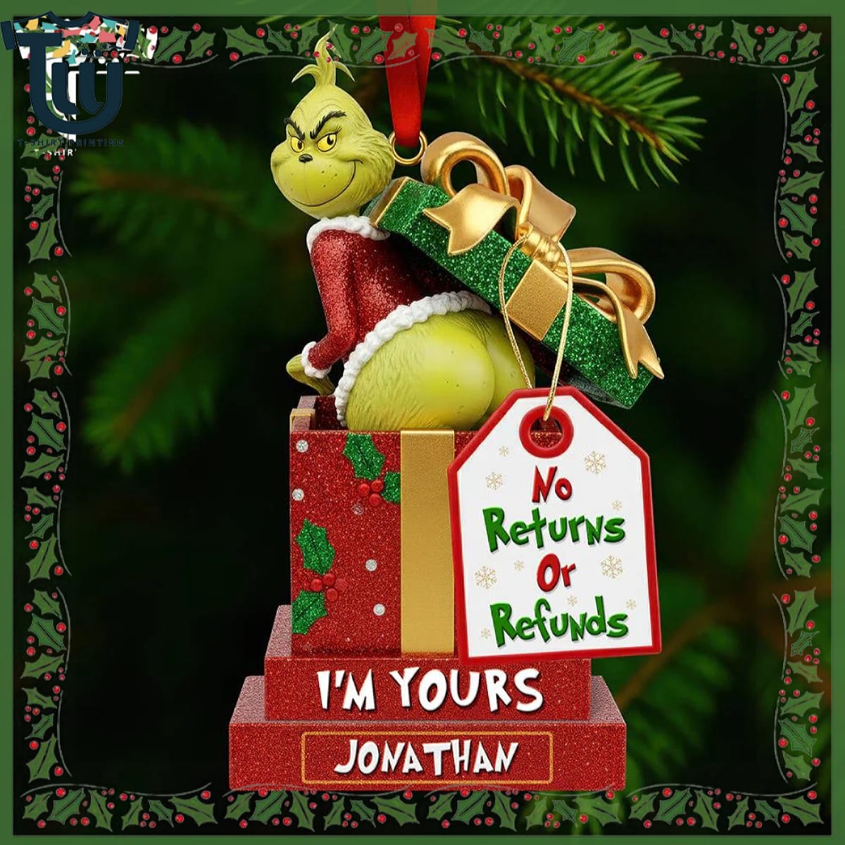 Personalized Gifts For Couple Im Yours Grinch Christmas Ornament Personalized Gifts For Couple Im Yours Grinch Christmas Ornament