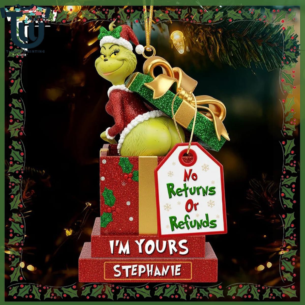 Personalized Gifts For Couple Im Yours Grinch Christmas Ornament Personalized Gifts For Couple Im Yours Grinch Christmas Ornament