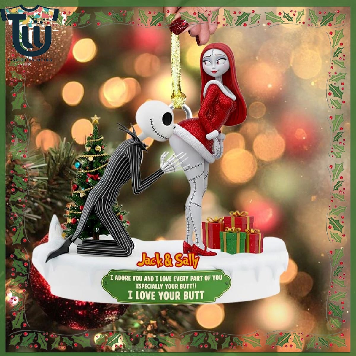 Personalized Nightmare Couple Ornament Personalized Nightmare Couple Ornament