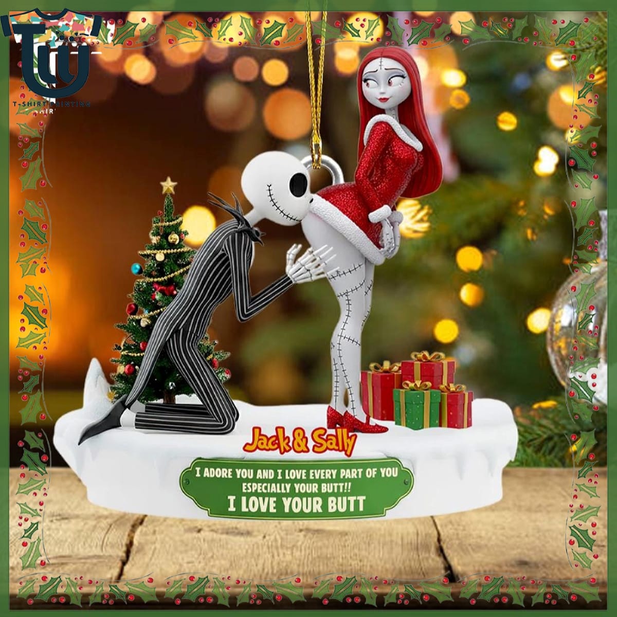 Personalized Nightmare Couple Ornament Personalized Nightmare Couple Ornament