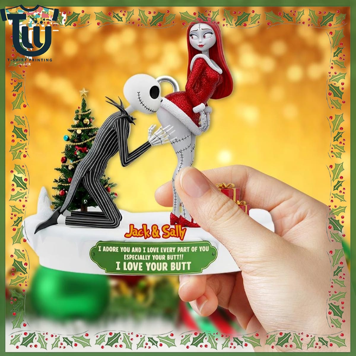 Personalized Nightmare Couple Ornament Personalized Nightmare Couple Ornament