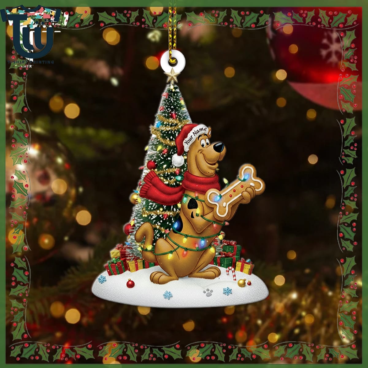 Personalized Scooby Doo Christmas Ornament Personalized Scooby Doo Christmas Ornament