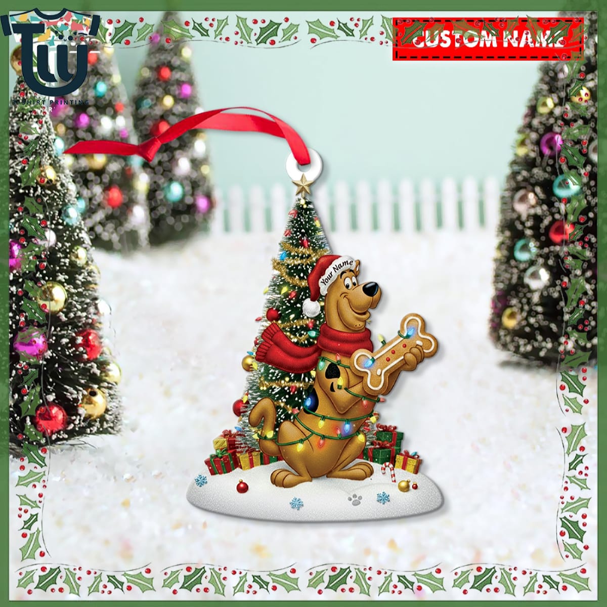 Personalized Scooby Doo Christmas Ornament Personalized Scooby Doo Christmas Ornament