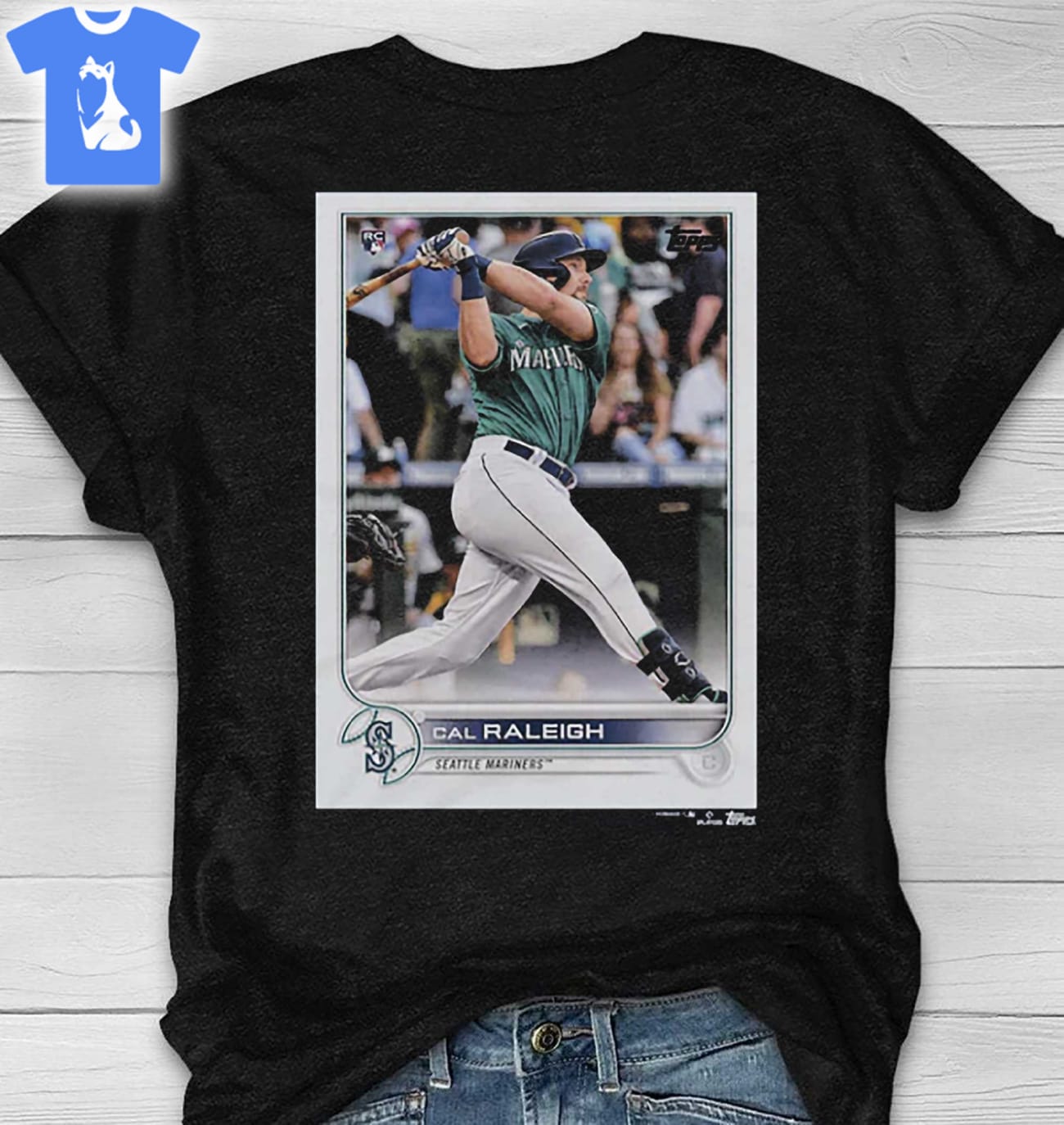 2022 Topps Baseball Cal Raleigh Mariners Shirt Hoodie Ladies Tee