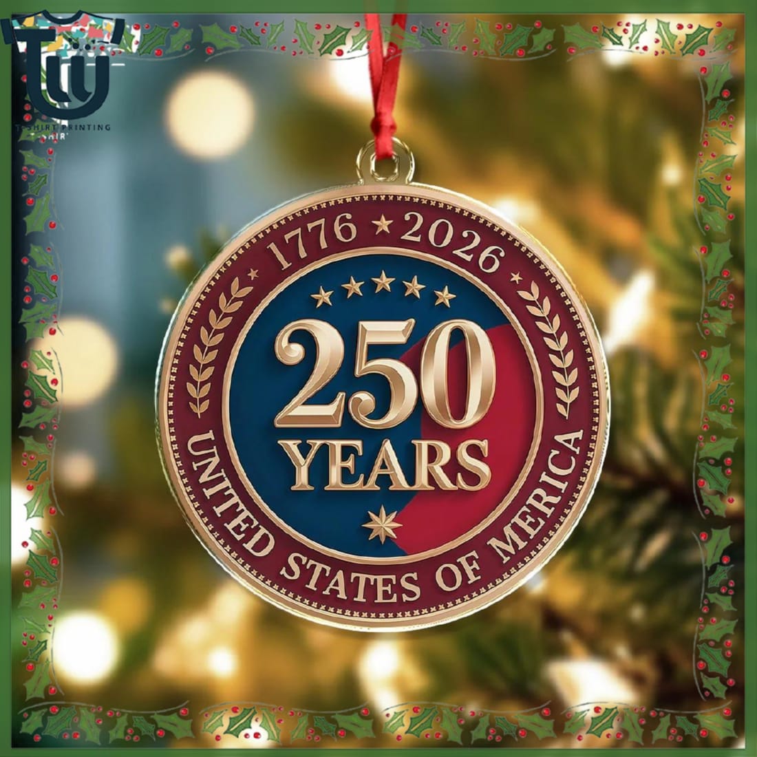 250 Years Of America 1776-2026 Acrylic Ornament American Independence Day Gift 250 Years Of America 1776-2026 Acrylic Ornament American Independence Day Gift