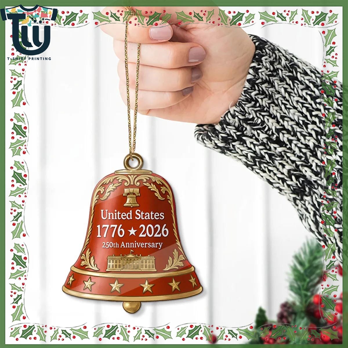 250 Years Usa 1776-2026 Christmas Ornament