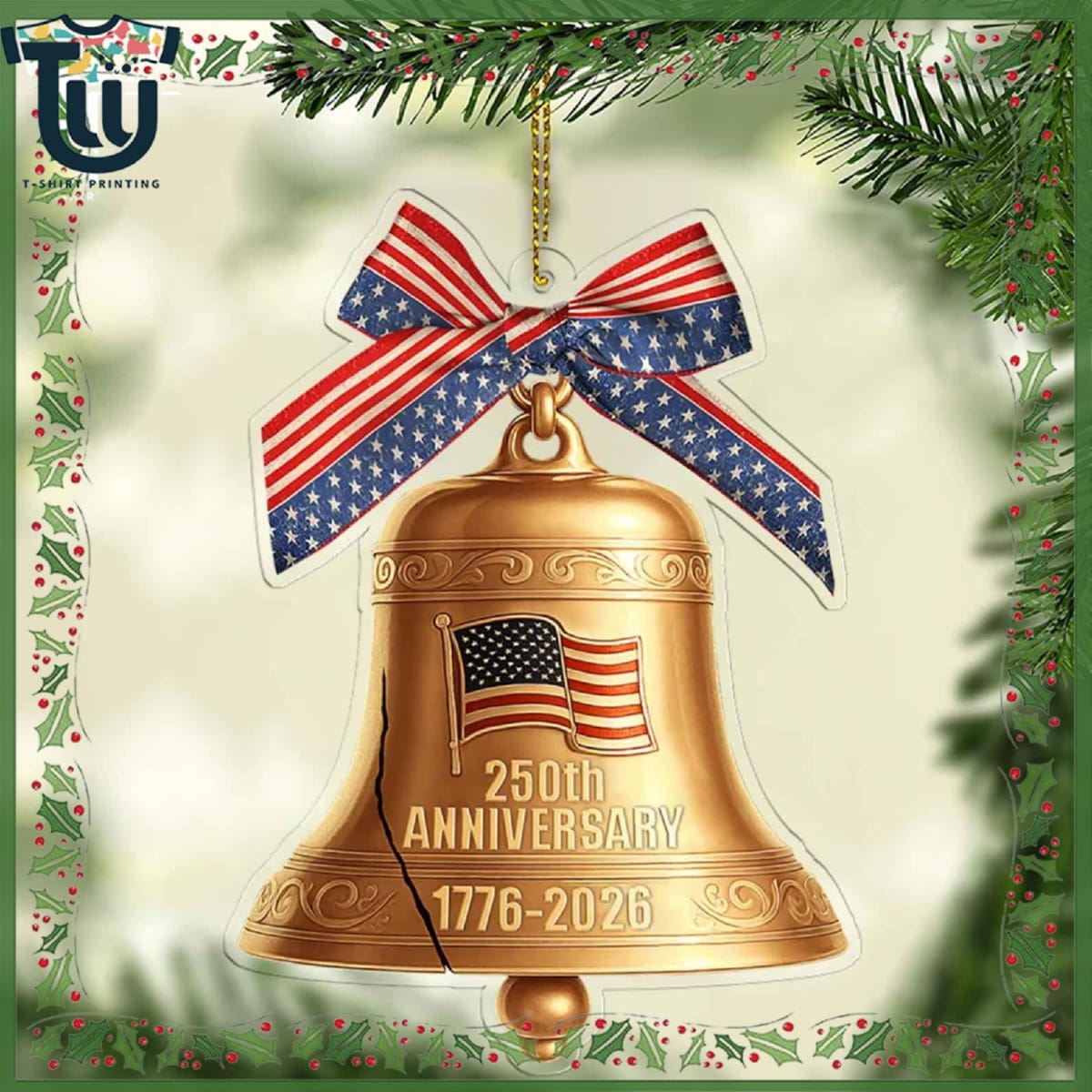 America 250 Years 17762026 Christmas Ornament America 250 Years 17762026 Christmas Ornament