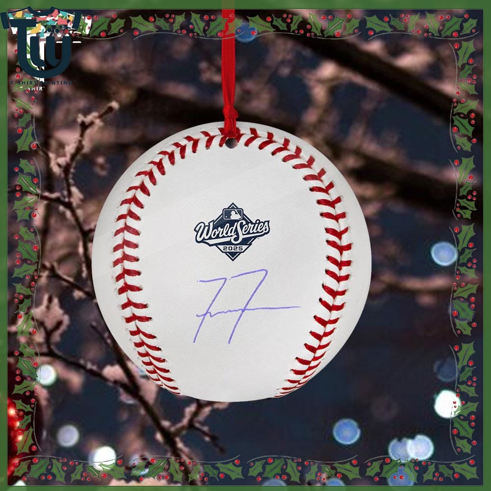Freddie Freeman Los Angeles Dodgers Autographed 2025 World Series Baseball Christmas Ornament Freddie Freeman Los Angeles Dodgers Autographed 2025 World Series Baseball Christmas Ornament