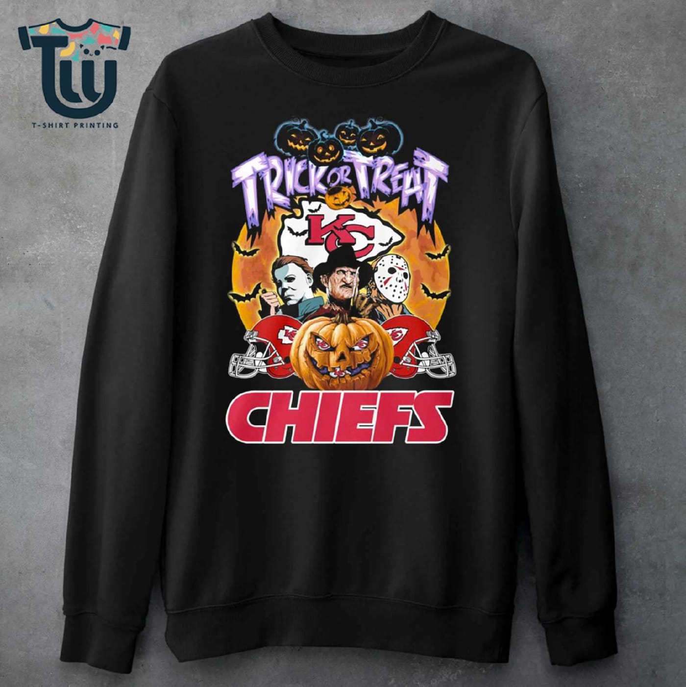 Kansas City Chiefs Trick Or Treat Shirt Hoodie Ladies Tee Kansas City Chiefs Trick Or Treat Shirt Hoodie Ladies Tee