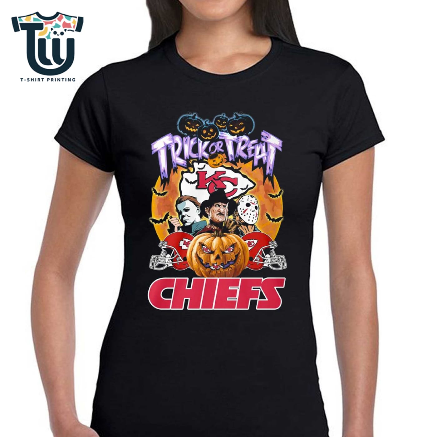Kansas City Chiefs Trick Or Treat Shirt Hoodie Ladies Tee Kansas City Chiefs Trick Or Treat Shirt Hoodie Ladies Tee
