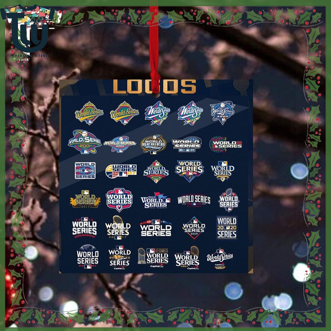 Last 30 World Series Logo Christmas Ornament Last 30 World Series Logo Christmas Ornament