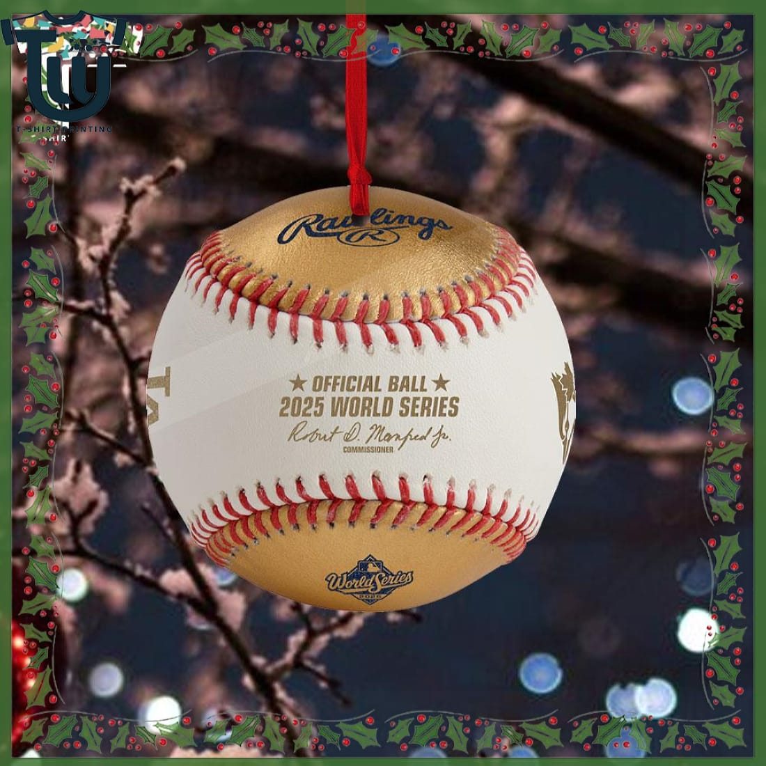 Los Angeles Dodgers Vs Toronto Blue Jays 2025 Mlb World Series Logo Baseball Christmas Ornament