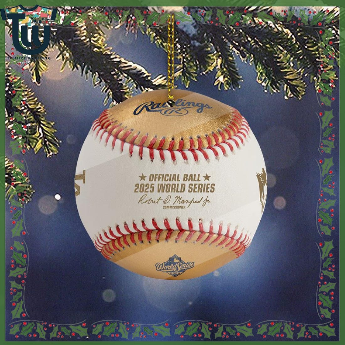 Los Angeles Dodgers Vs Toronto Blue Jays 2025 Mlb World Series Logo Baseball Christmas Ornament Los Angeles Dodgers Vs Toronto Blue Jays 2025 Mlb World Series Logo Baseball Christmas Ornament