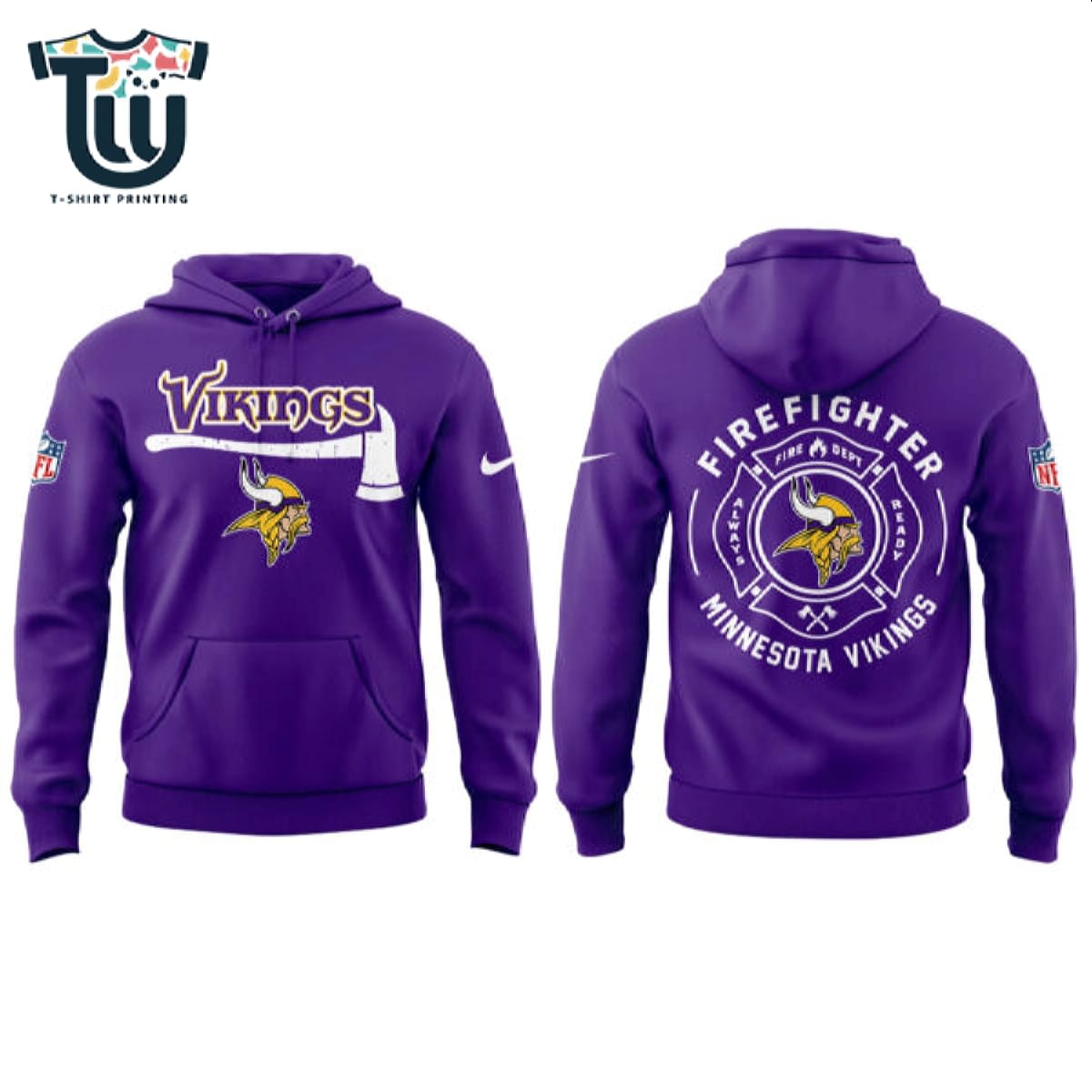 Minnesota Vikings Firefighter Appreciation Day Hoodie