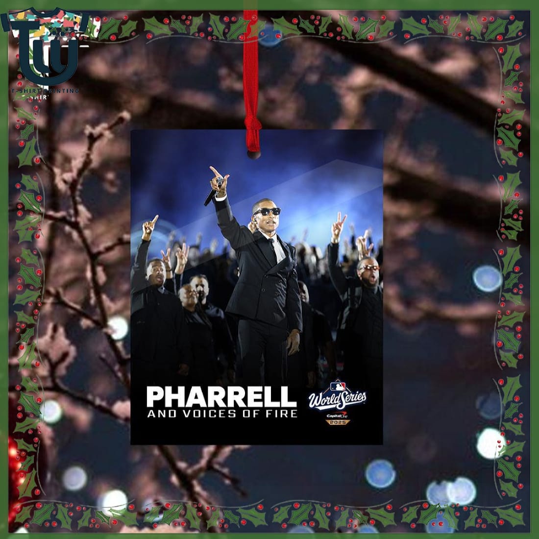 Pharrell Williams And Voices Of Fire World Series 2025 Christmas Ornament