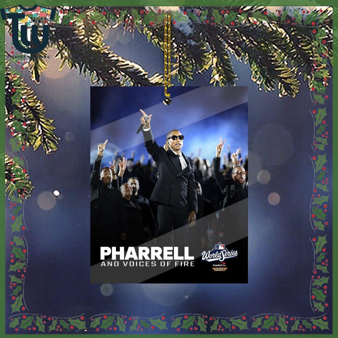 Pharrell Williams And Voices Of Fire World Series 2025 Christmas Ornament Pharrell Williams And Voices Of Fire World Series 2025 Christmas Ornament