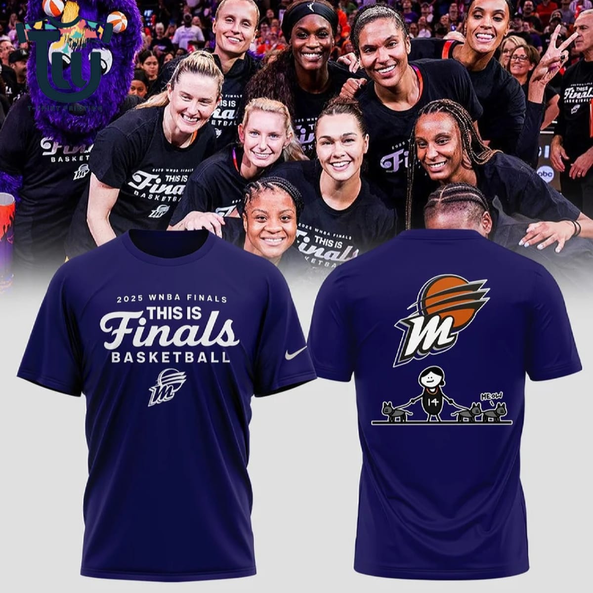 Phoenix Mercury 2025 Finals Meow Shirt Phoenix Mercury 2025 Finals Meow Shirt