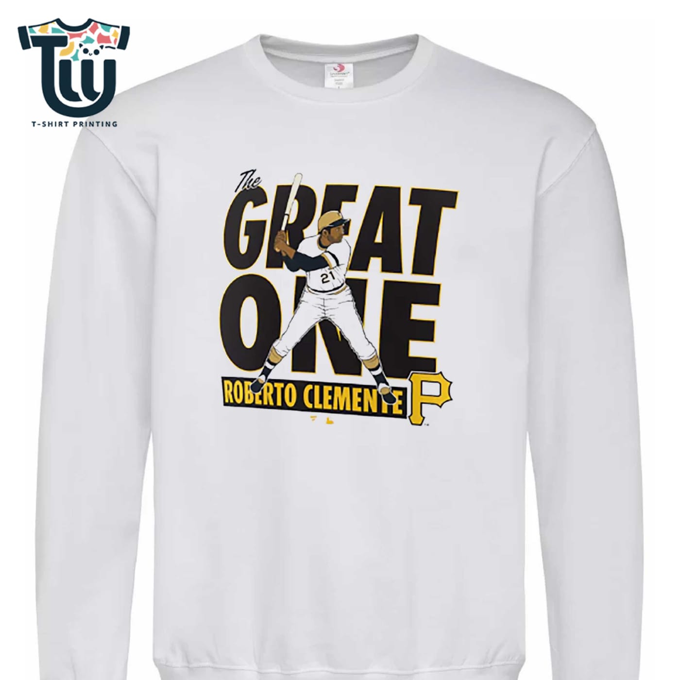 Roberto Clemente Pittsburgh Pirates Cooperstown Player T-shirt Roberto Clemente Pittsburgh Pirates Cooperstown Player T-shirt