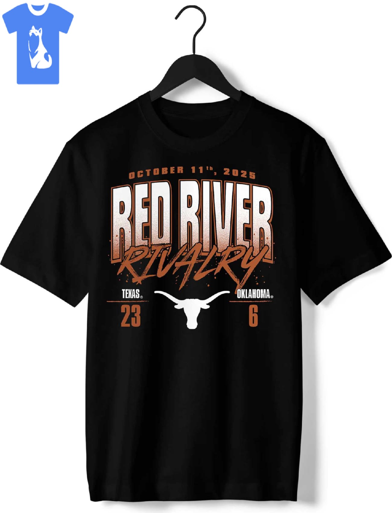 Texas Longhorns Vs Oklahoma Sooners 2025 Score T-shirt