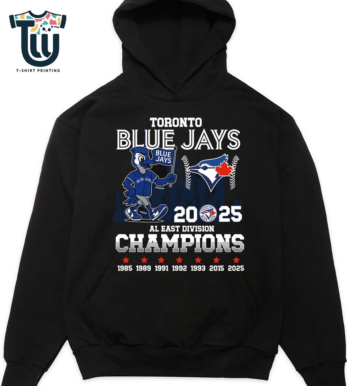 Toronto Blue Jays Al East Division Champions 1985 To 2025 Shirt Hoodie Long Sleeve Toronto Blue Jays Al East Division Champions 1985 To 2025 Shirt Hoodie Long Sleeve