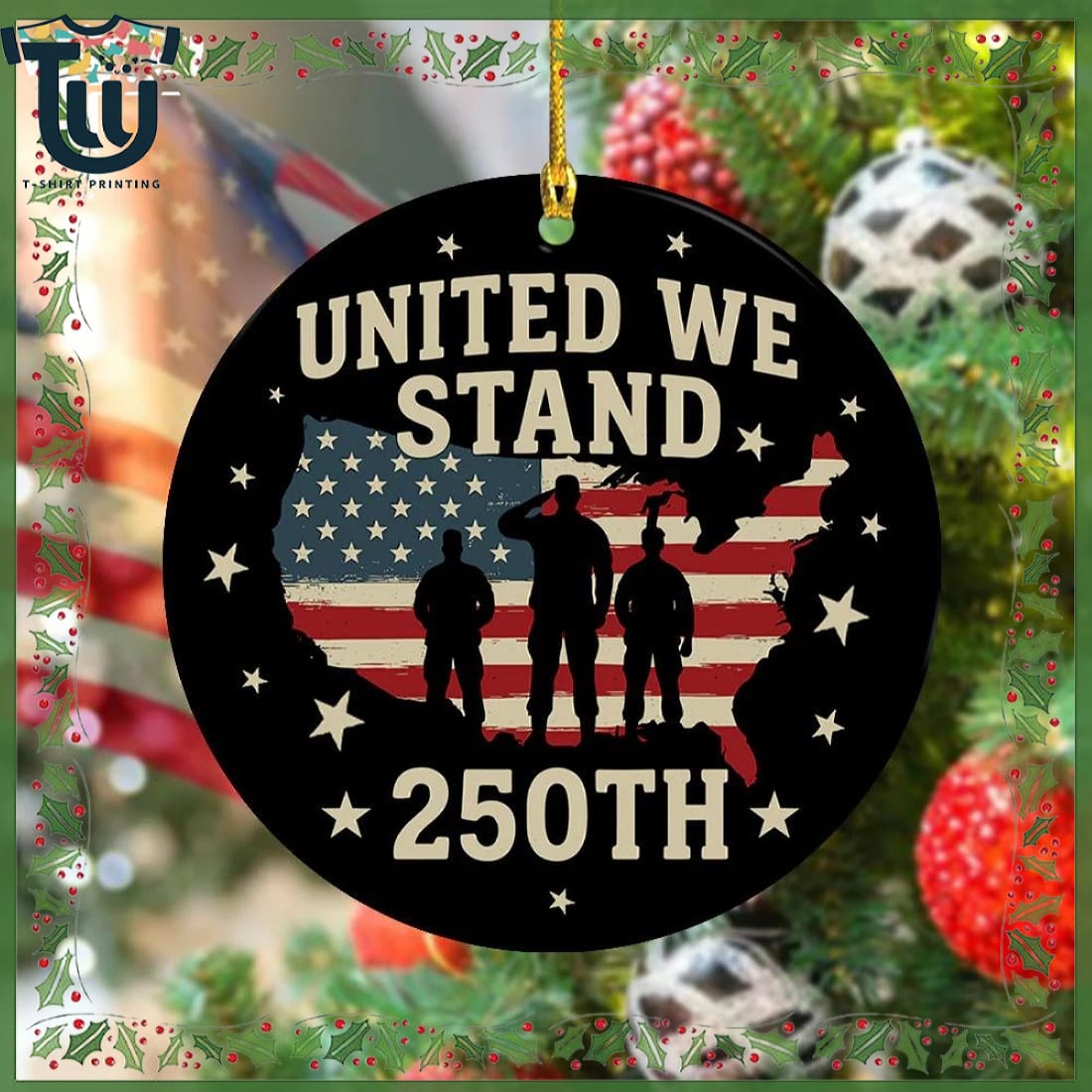 United We Stand 250th Anniversary Usa Veteran Ceramic Ornament United We Stand 250th Anniversary Usa Veteran Ceramic Ornament