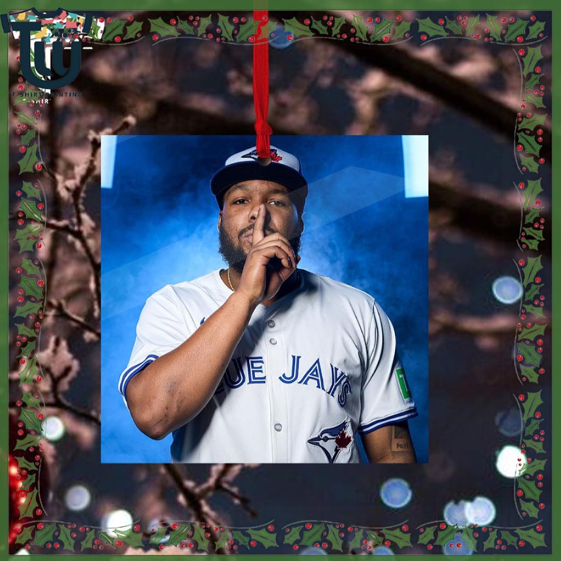 Vladimir Guerrero Jr Toronto Blue Jays 2025 World Series Christmas Ornament