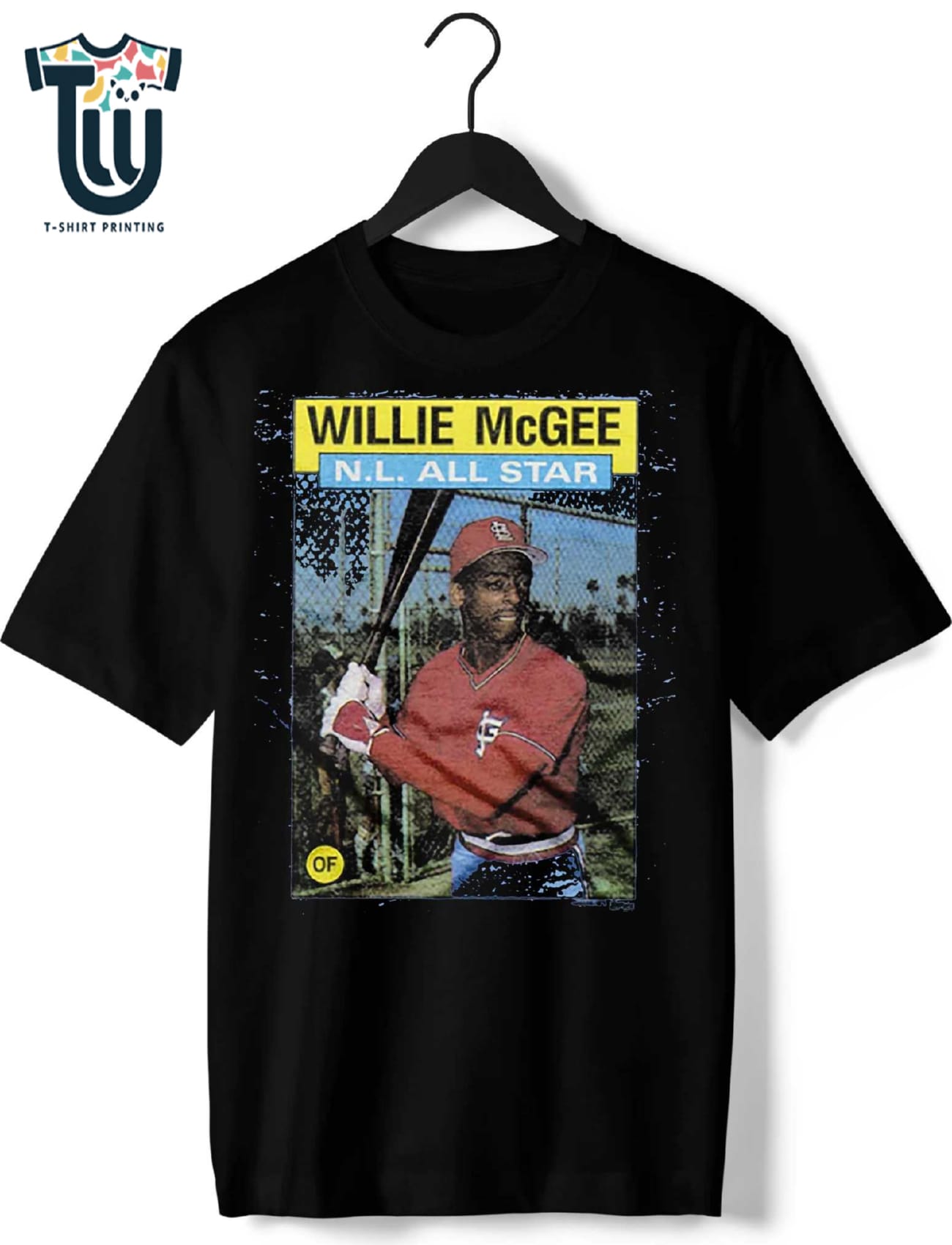 1986 Topps Baseball Willie Mcgee Cardinals Shirt