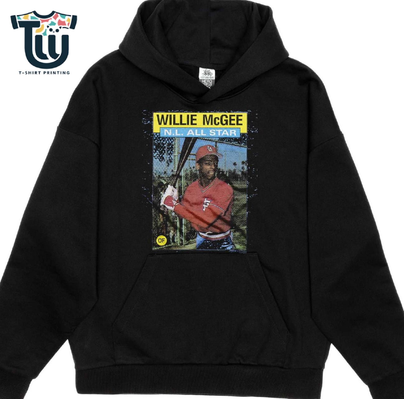 1986 Topps Baseball Willie Mcgee Cardinals Shirt 1986 Topps Baseball Willie Mcgee Cardinals Shirt