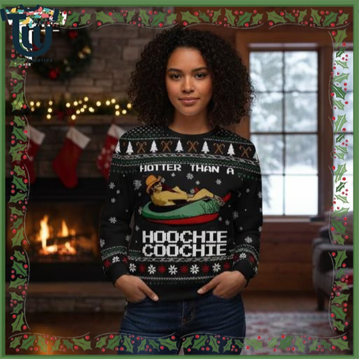 2025 Alan Jackson Hotter Than A Hoochie Coochie Christmas Ugly Sweater