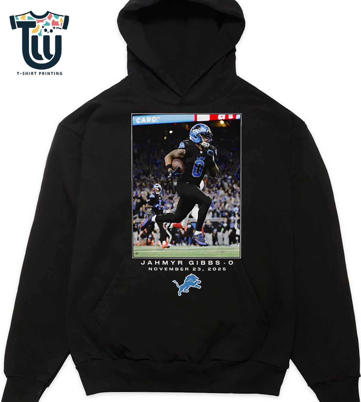 Jahmyr Gibbs Detroit Lions Nfl Flash Features Week 12 T-shirt Jahmyr Gibbs Detroit Lions Nfl Flash Features Week 12 T-shirt