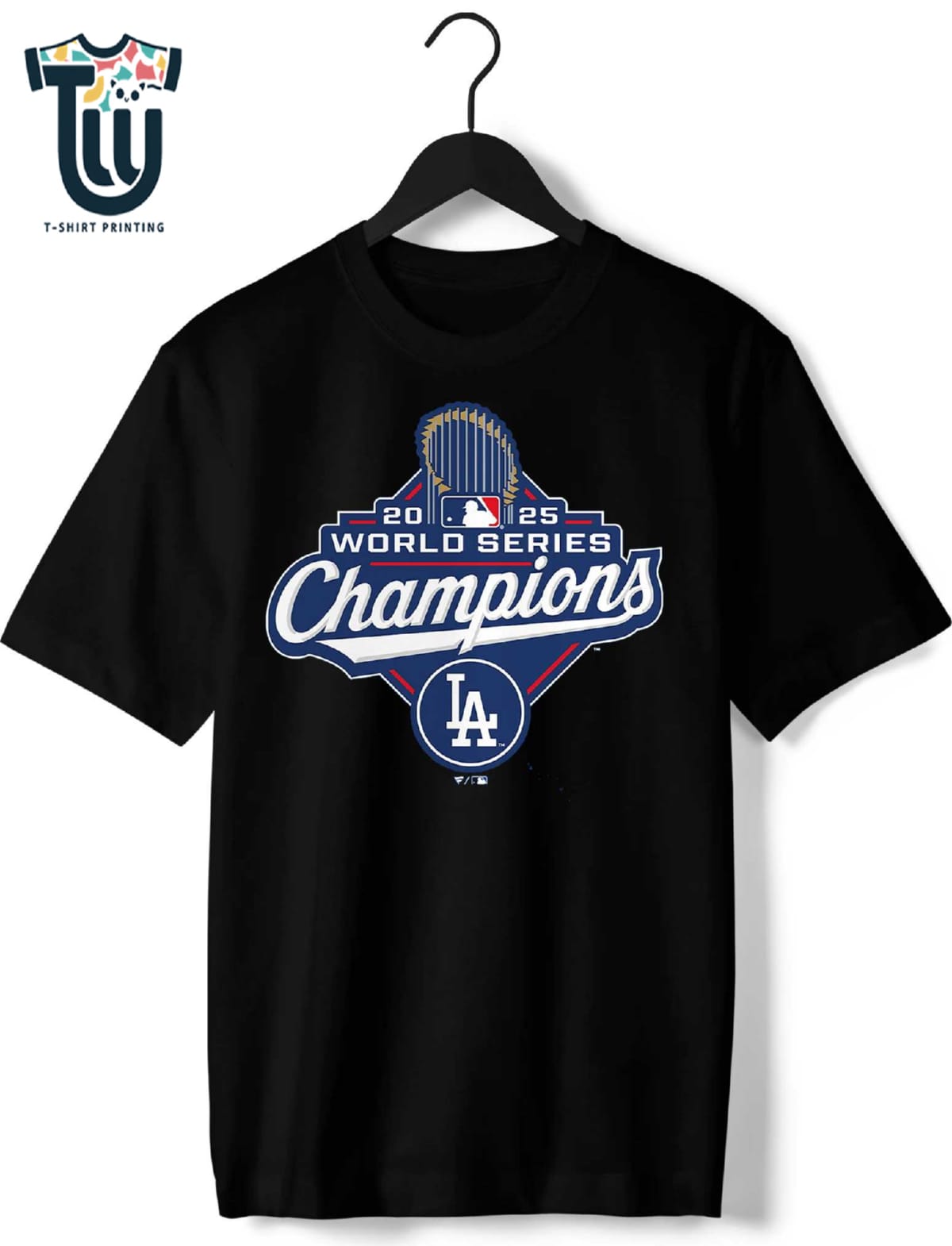 Los Angeles Dodgers Fanatics 2025 World Series Champions Official Logo T-shirt