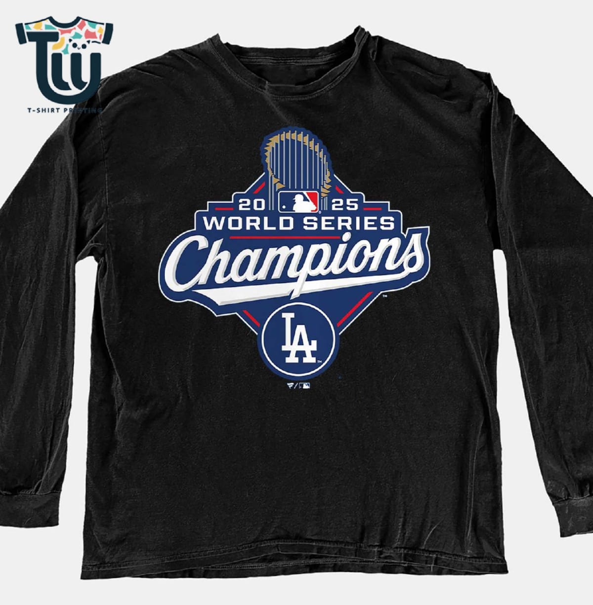 Los Angeles Dodgers Fanatics 2025 World Series Champions Official Logo T-shirt Los Angeles Dodgers Fanatics 2025 World Series Champions Official Logo T-shirt