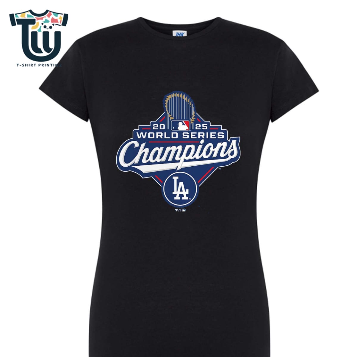 Los Angeles Dodgers Fanatics 2025 World Series Champions Official Logo T-shirt Los Angeles Dodgers Fanatics 2025 World Series Champions Official Logo T-shirt