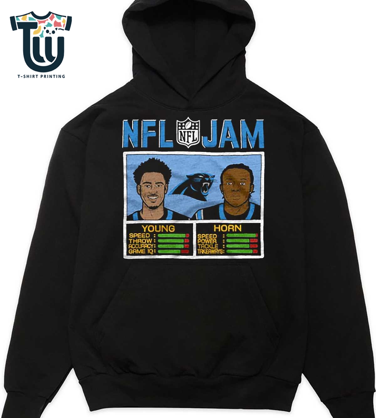 Nfl Jam Panthers Young And Horn T-shirt Nfl Jam Panthers Young And Horn T-shirt