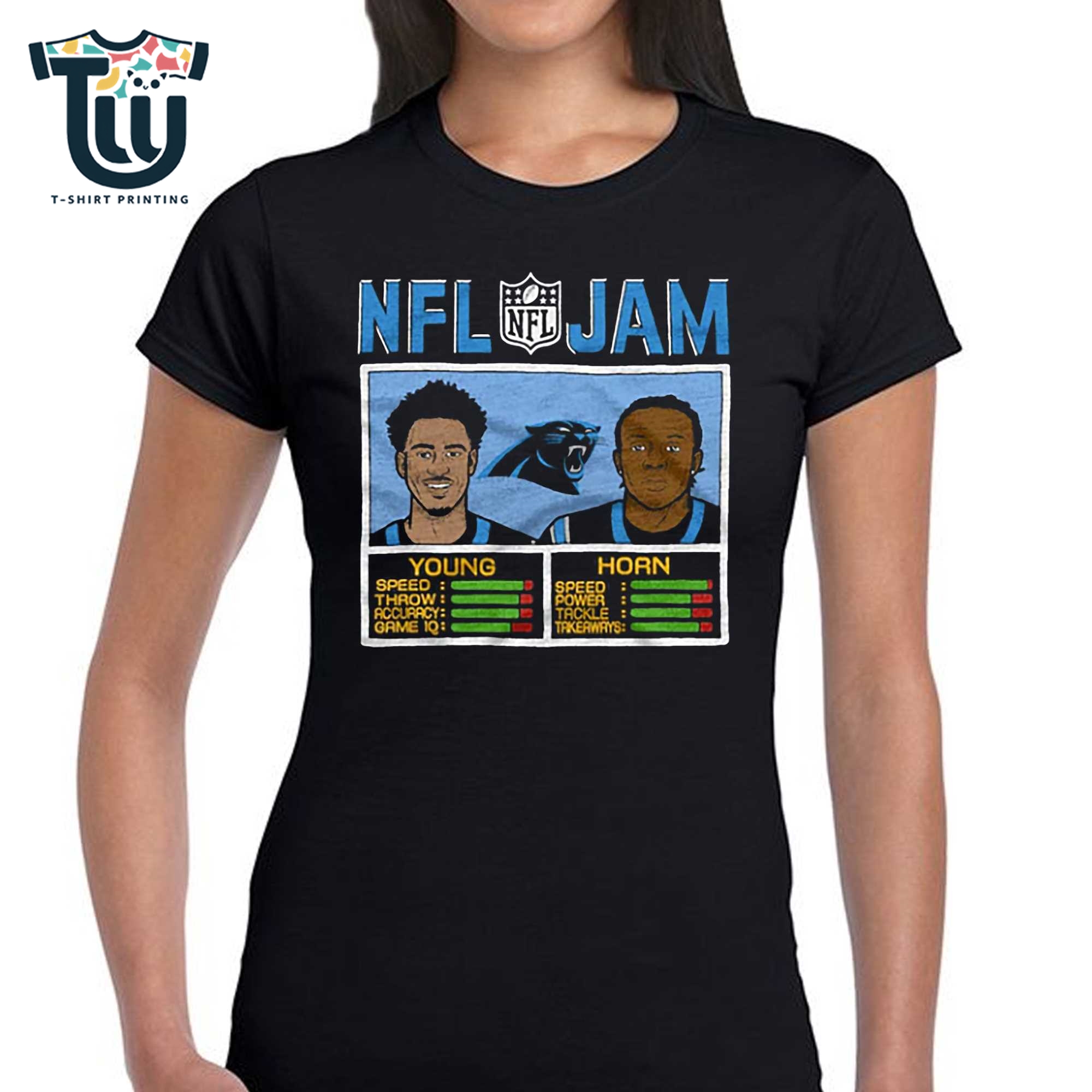 Nfl Jam Panthers Young And Horn T-shirt Nfl Jam Panthers Young And Horn T-shirt