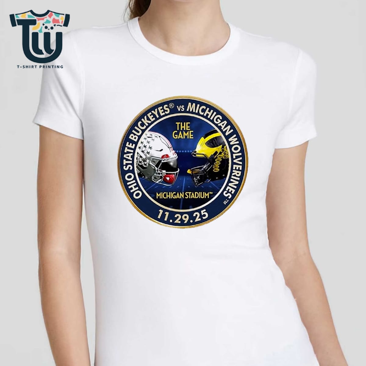 Ohio State Buckeyes Vs Michigan Wolverines 2025 The Game Michigan Stadium 29 11 -2025 T-shirt Ohio State Buckeyes Vs Michigan Wolverines 2025 The Game Michigan Stadium 29 11 -2025 T-shirt