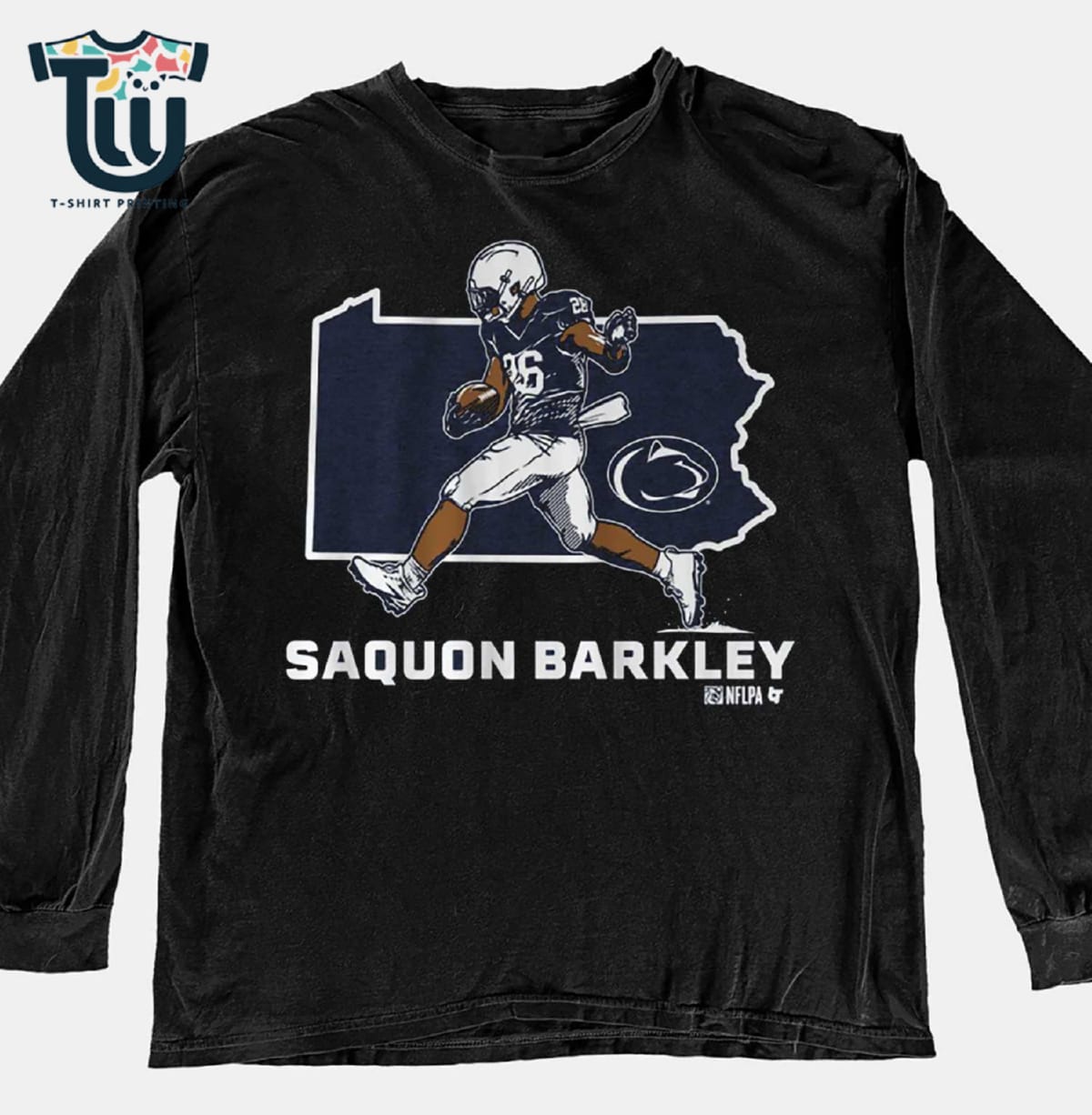 Penn State Football Saquon Barkley State Star T-shirt Penn State Football Saquon Barkley State Star T-shirt