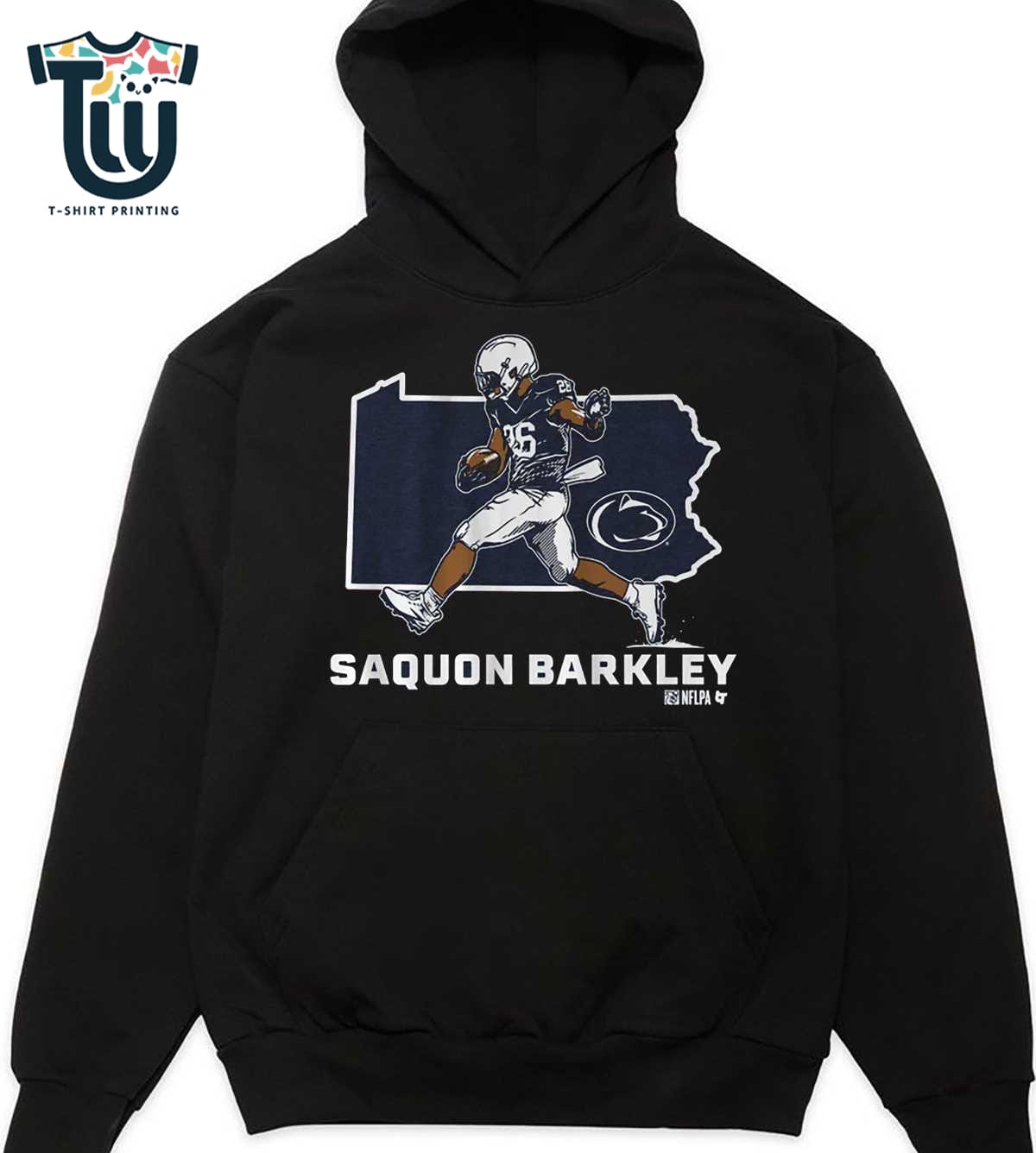 Penn State Football Saquon Barkley State Star T-shirt Penn State Football Saquon Barkley State Star T-shirt