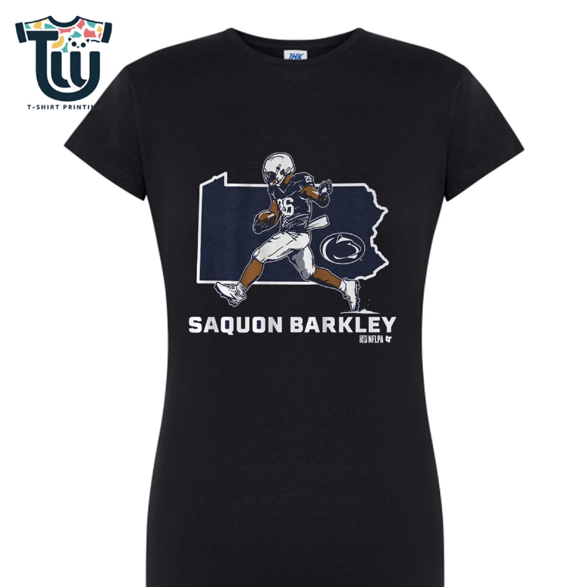 Penn State Football Saquon Barkley State Star T-shirt Penn State Football Saquon Barkley State Star T-shirt